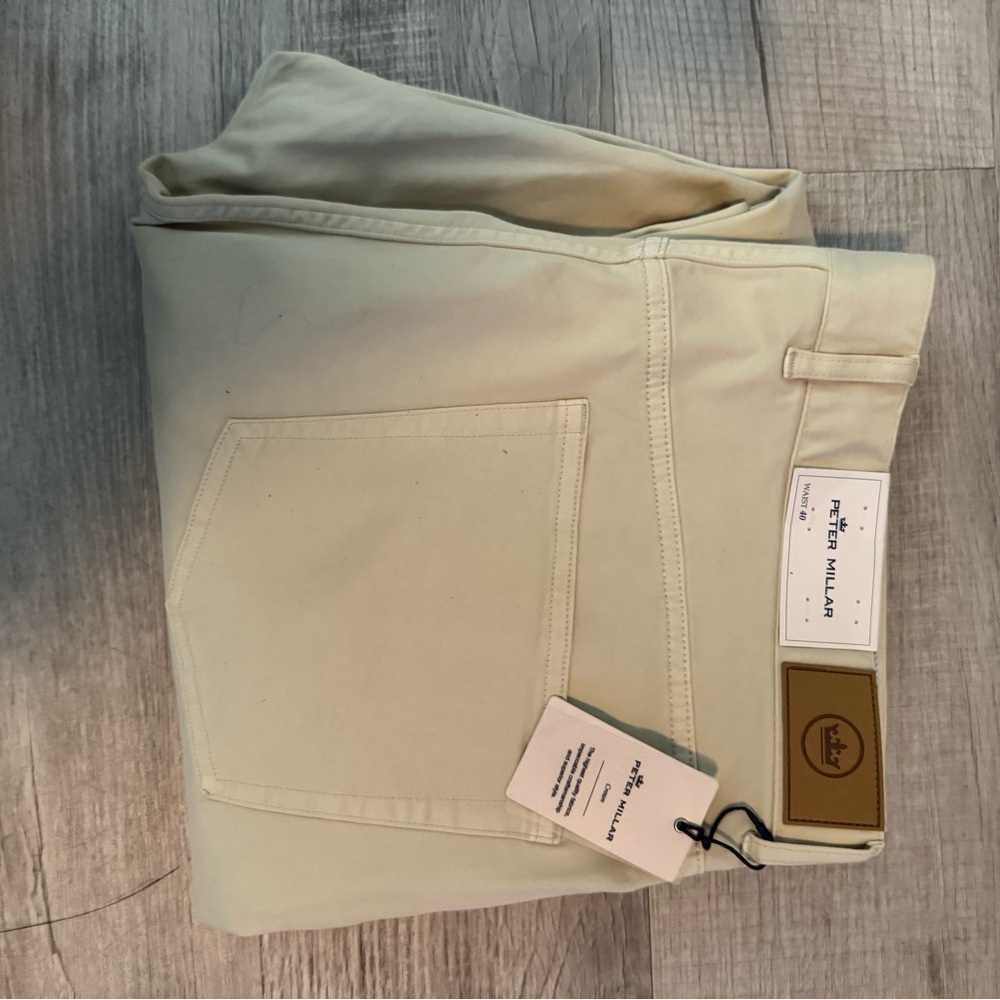 Peter Millar Crown Men's Cream Chinos New Size 40